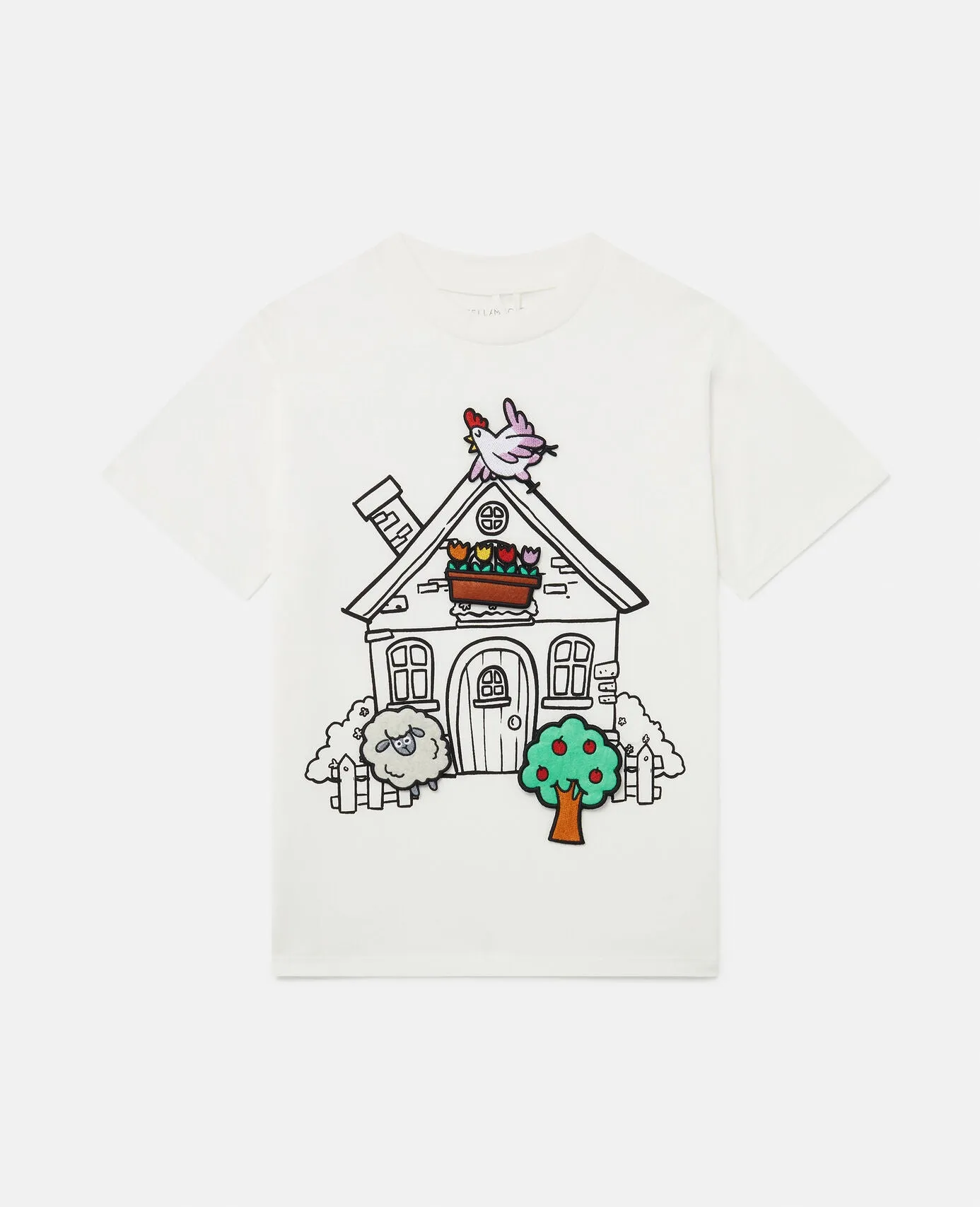 Stella Mccartney Kids White T-Shirt With House Print