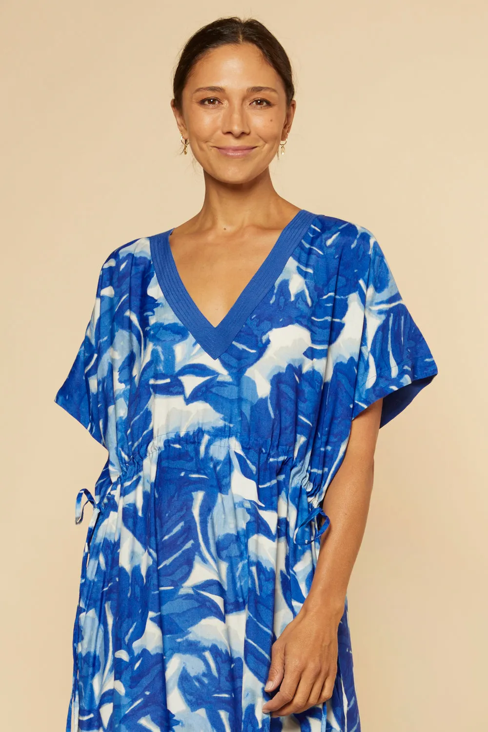 Tasha Maxi Kaftan Dress in Bora Bora