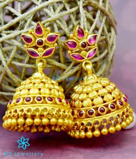 The Anandita Silver Kempu Jhumka