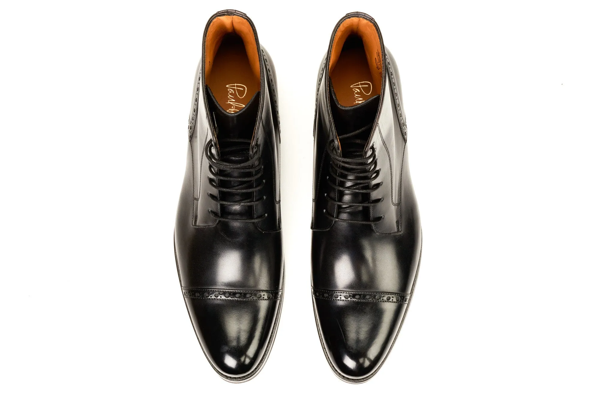 The Presley Lace-Up Boot - Nero - Rubber Sole