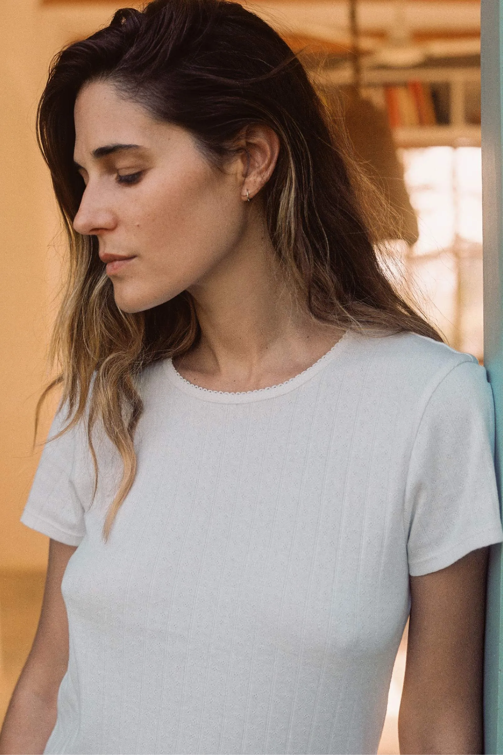 The Rayne Tee | Ivory Regenerative Pointelle