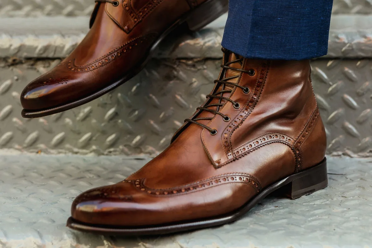 The Reynolds Wingtip Boot - Brown