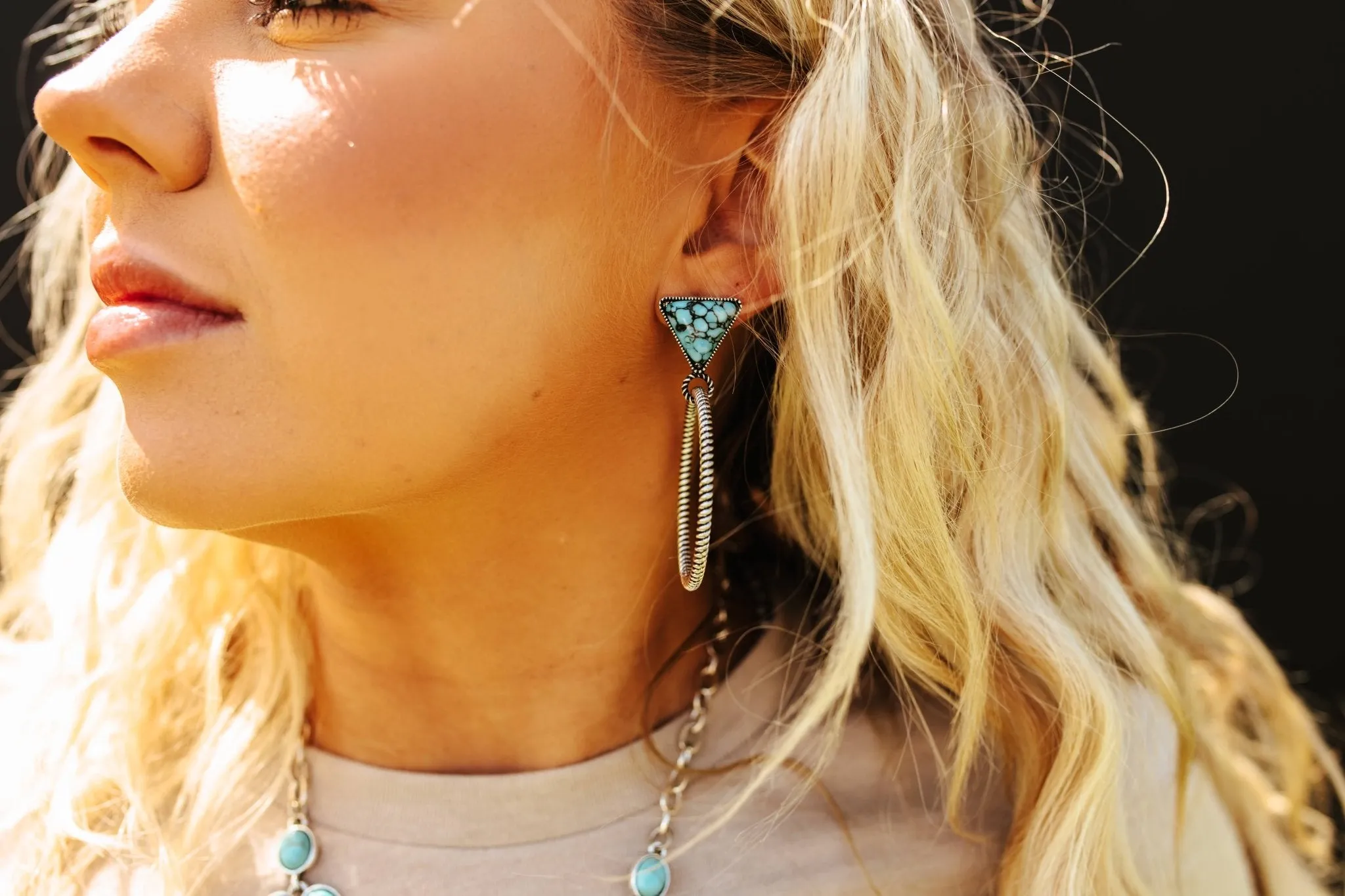 Turquoise and Twisted Rope Hoops