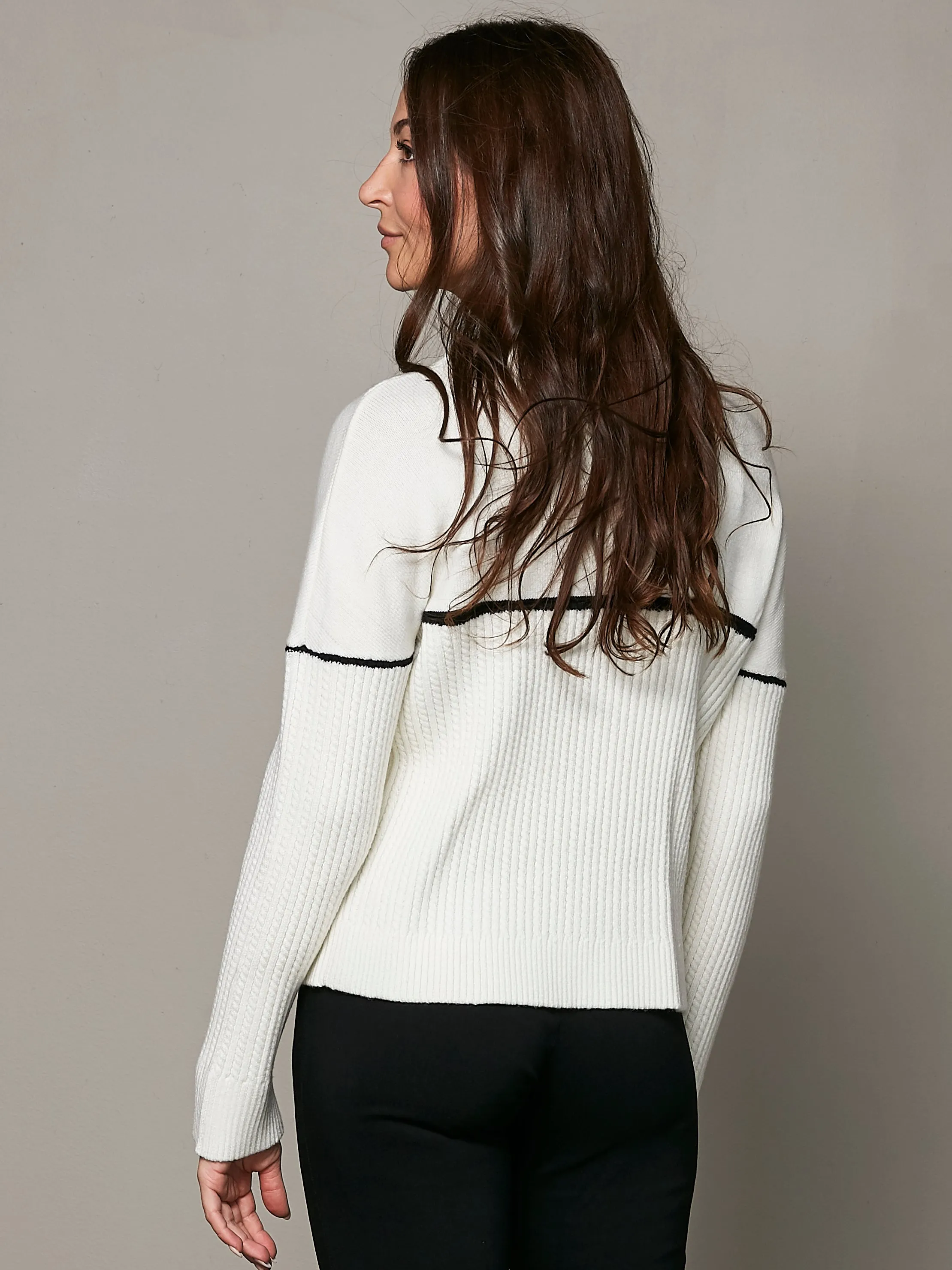 VINCA knit blouse - Creme