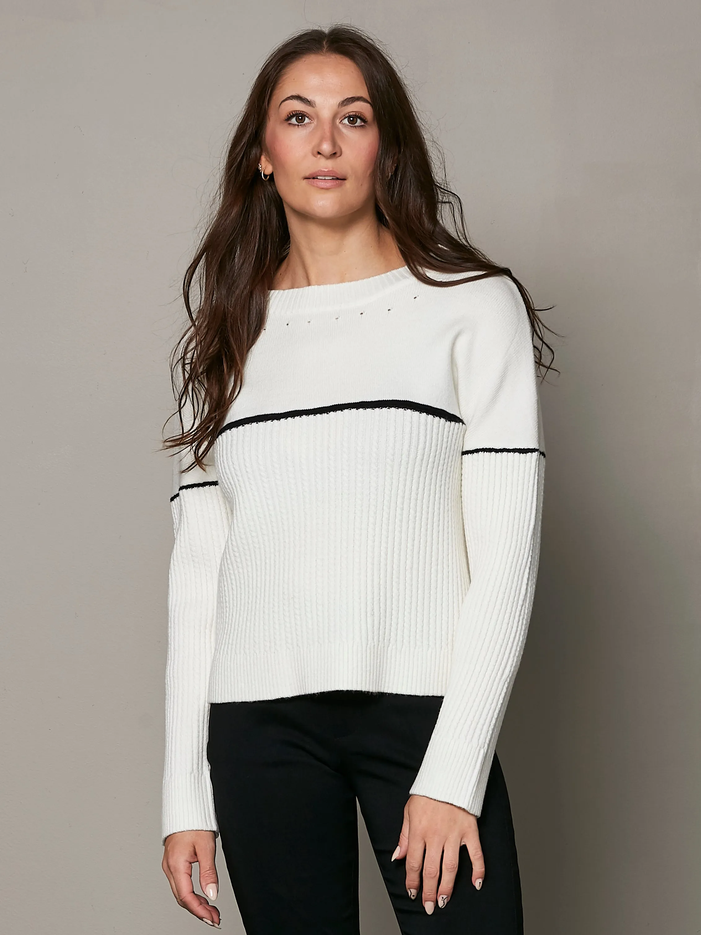 VINCA knit blouse - Creme