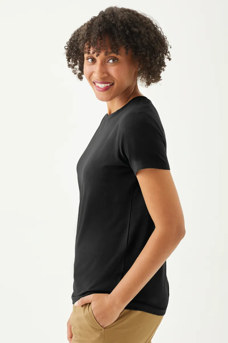 Women's Bamboo Cotton Short-Sleeve Crew Tee-All Sales Final