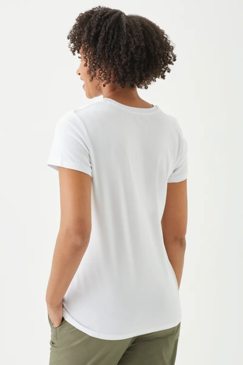 Women's Bamboo Cotton Short-Sleeve Crew Tee-All Sales Final