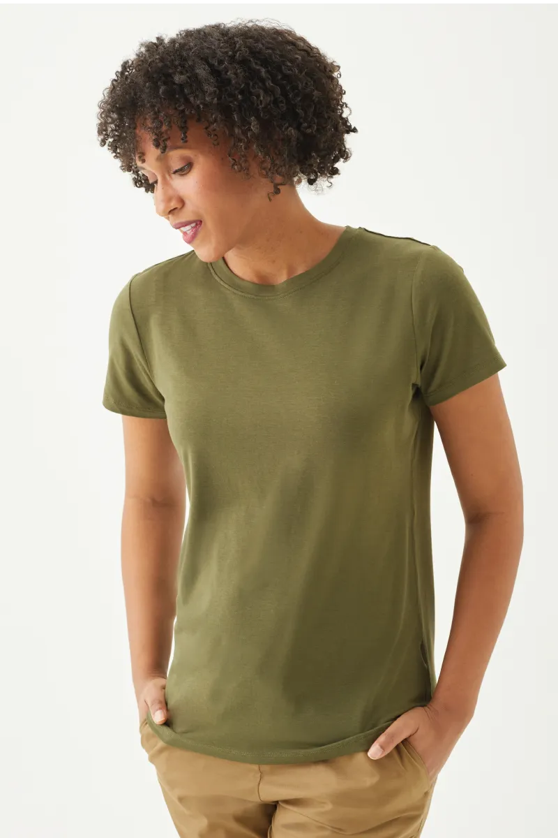 Women's Bamboo Cotton Short-Sleeve Crew Tee-All Sales Final