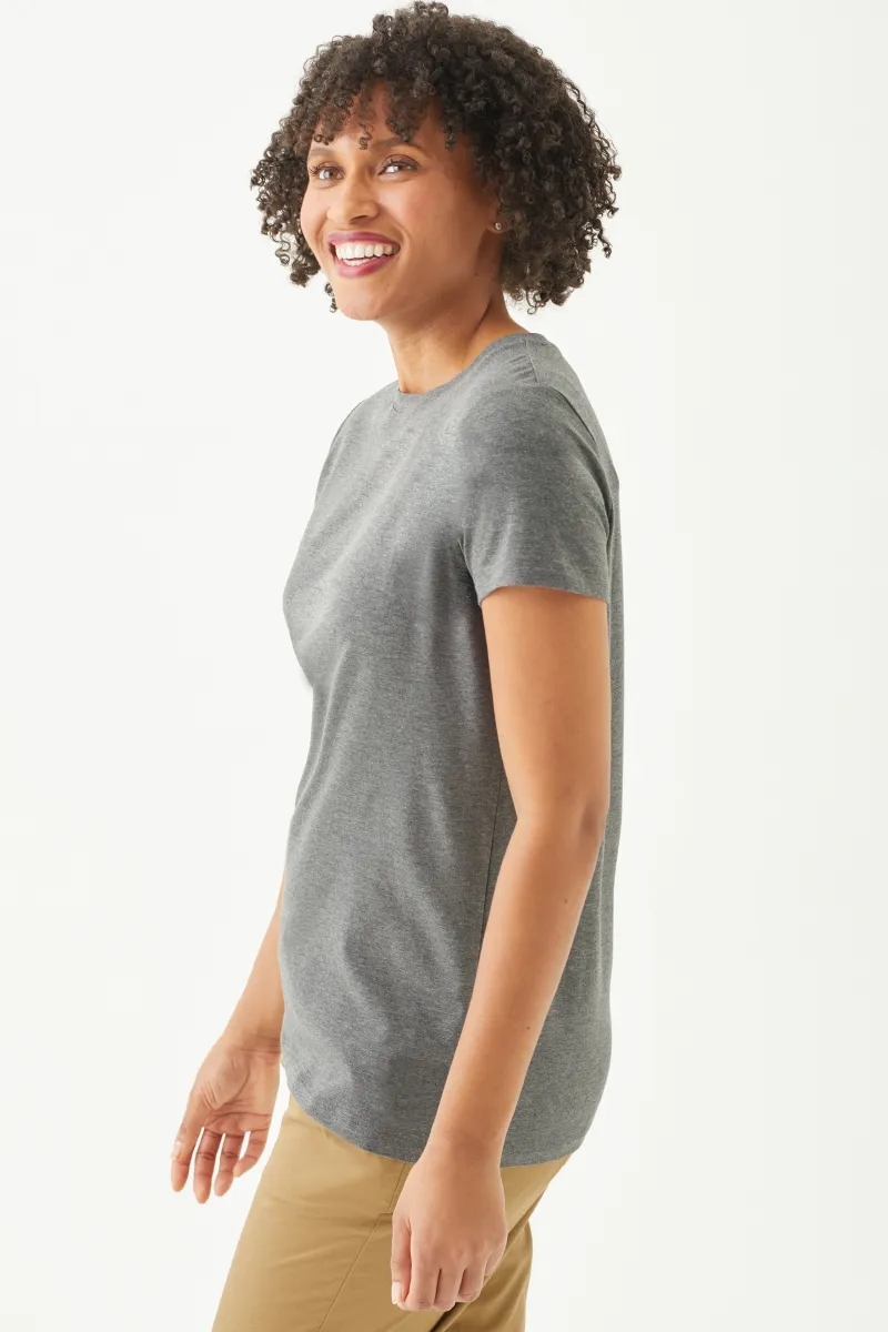 Women's Bamboo Cotton Short-Sleeve Crew Tee-All Sales Final