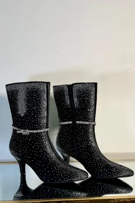 Womens Rhinestone Decor Boot