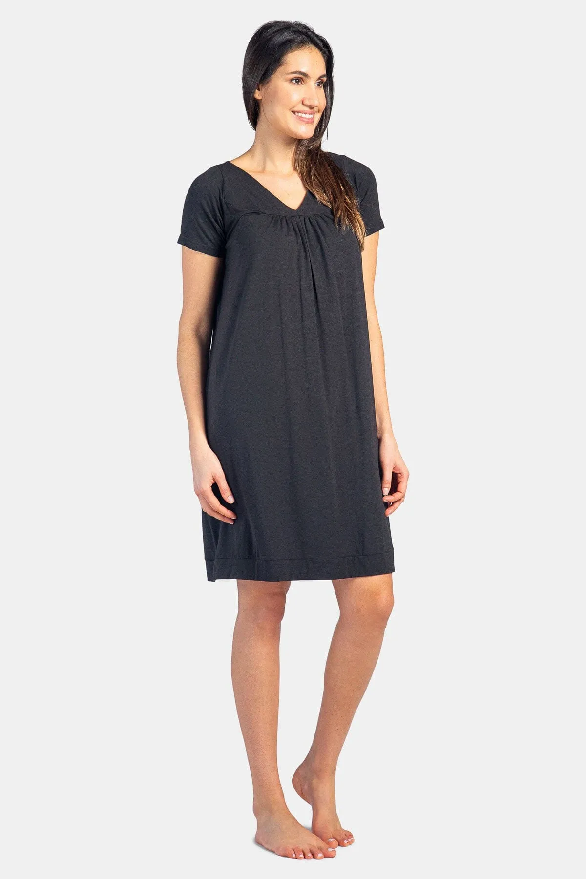 Women's Short Sleeve Jersey Nightgown - Relaxed Fit