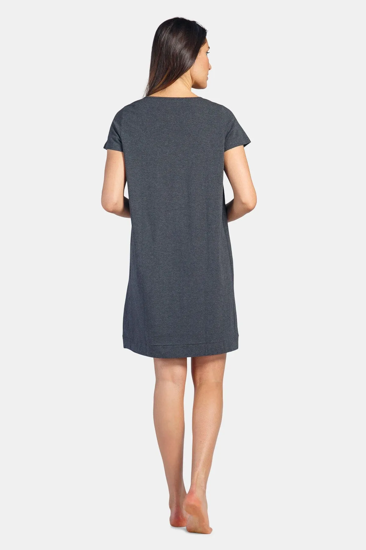 Women's Short Sleeve Jersey Nightgown - Relaxed Fit