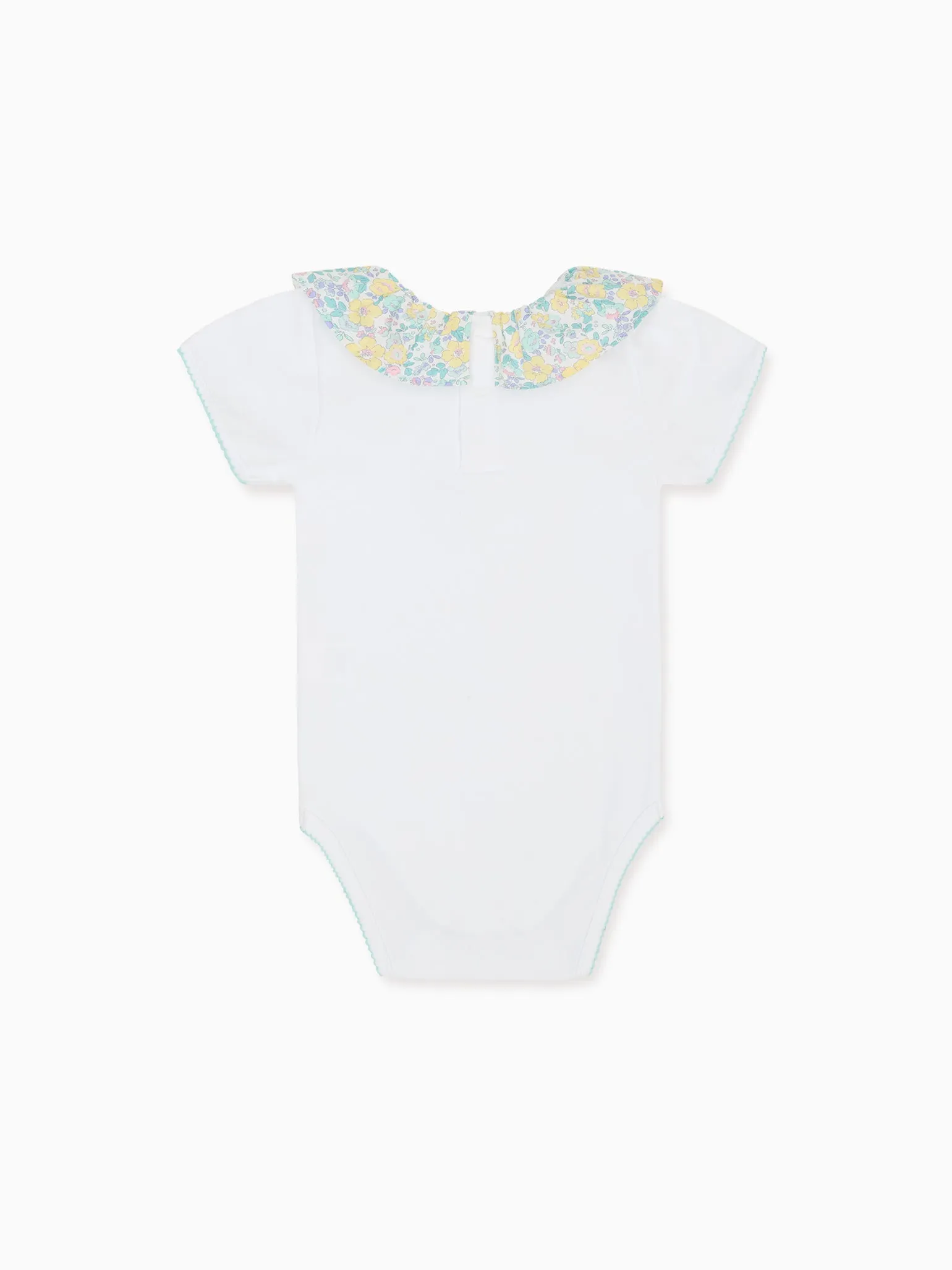 Yellow Floral Tilly Cotton Baby Girl Body Vest